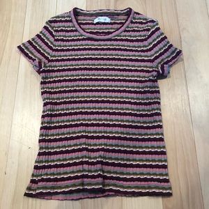 Madewell multi-colored striped knit tee